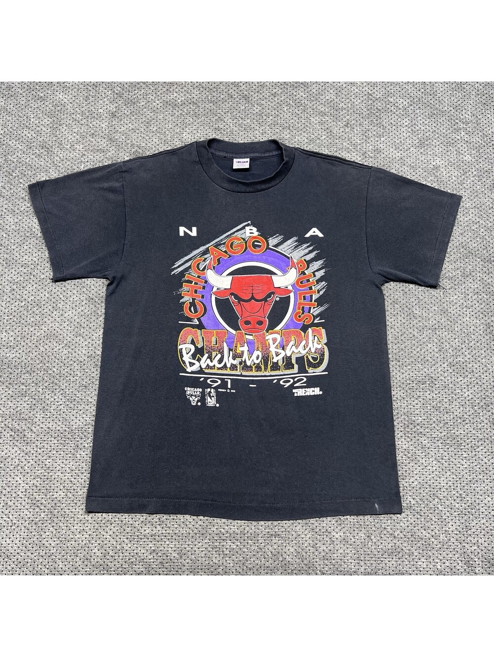 Vintage 1992 Chicago Bulls Nba World Champions T-Shirt Large RARE MENS BLACK